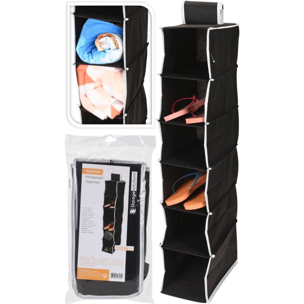 Grundkabinett Organisator 15x30x84 cm Schwarz