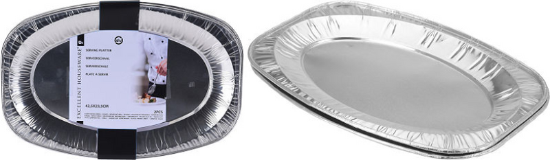 Ausgezeichnete Haushaltswarenhaus -Aluminium -Gerichte 42,5 x 28,5 cm 2 Teile