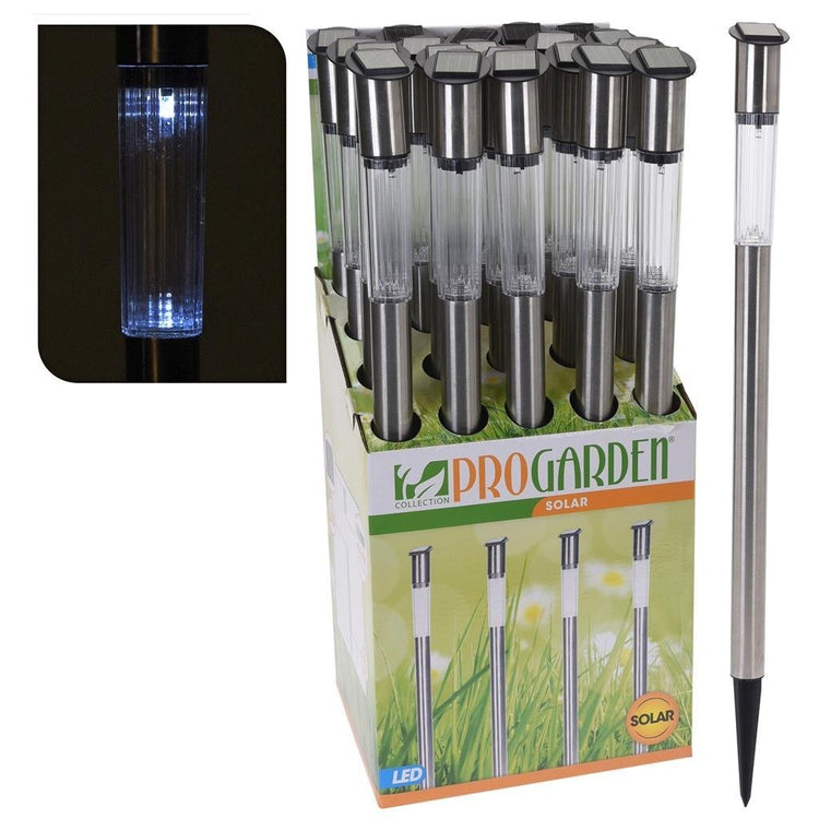 Pro -Gartengarten -Gartenlampe 3x70 cm Edelstahl
