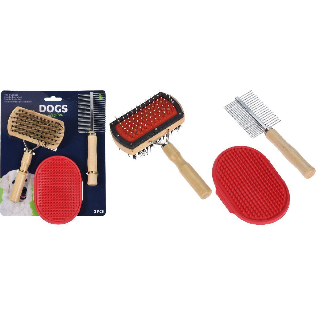 Basic Hundepinsel Set 3-Stück