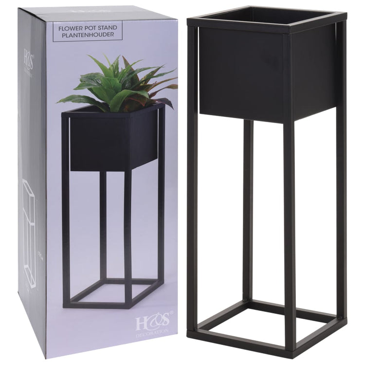 Hs Kollektion Hs Kollektion Blumenpot auf Standard 60 cm Metallschwarz