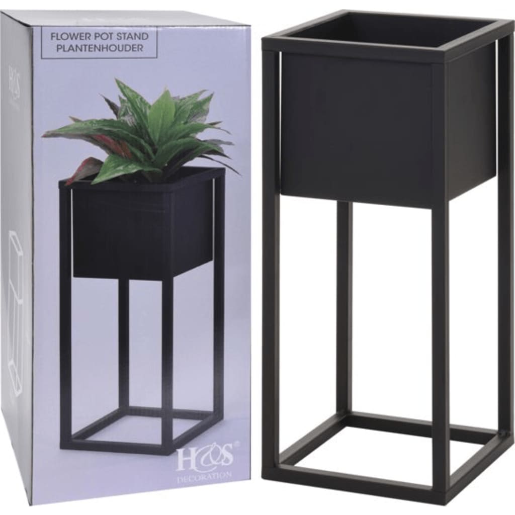 Hs Kollektion Hs Kollektion Blumenpot auf Standard 50 cm Metall Black