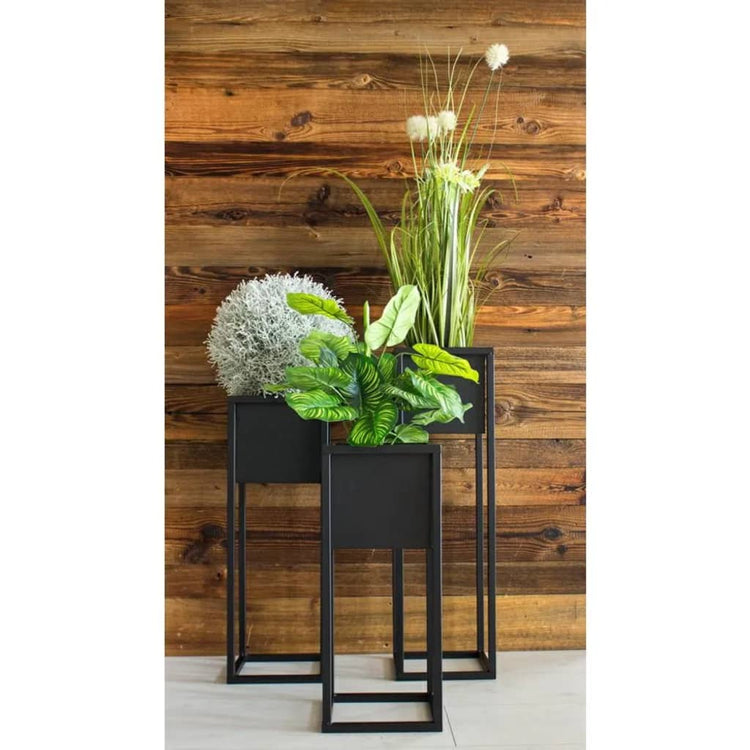 Hs Kollektion Hs Kollektion Blumenpot auf Standard 50 cm Metall Black