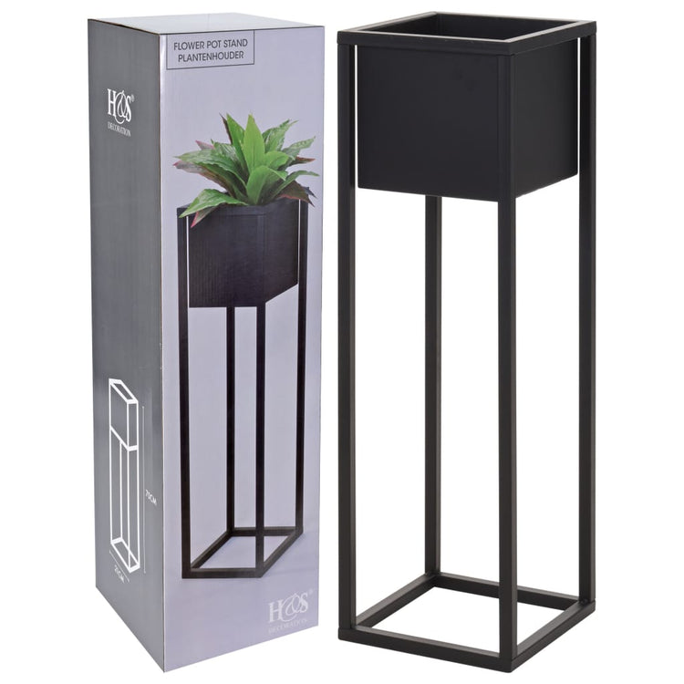 Hs Kollektion Hs Kollektion Blumenpot auf Standard 70 cm Metallschwarz