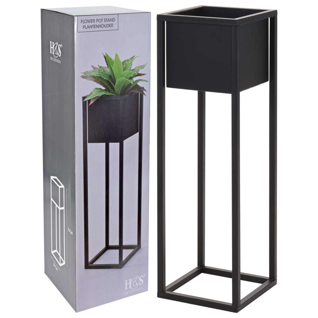 Hs Kollektion Hs Kollektion Blumenpot auf Standard 70 cm Metallschwarz
