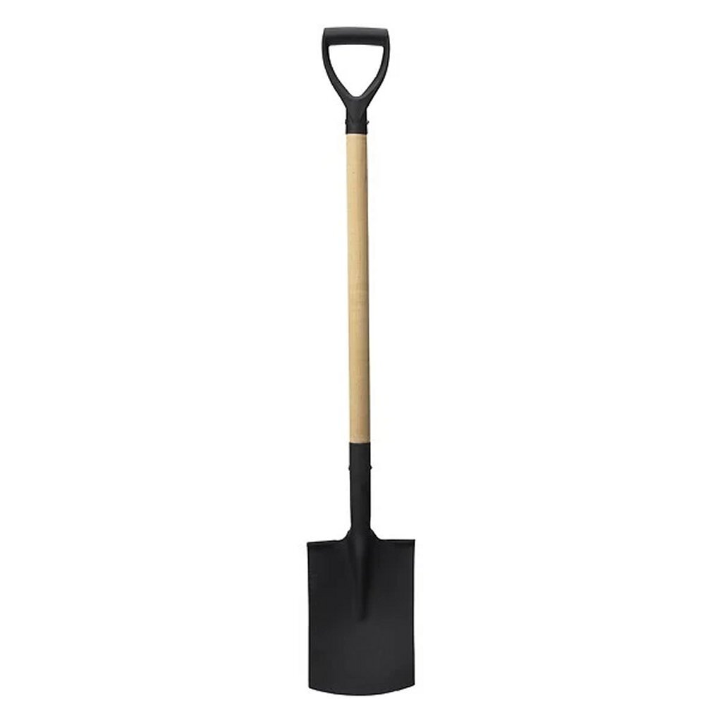 Profi-Gartenschaufel mit Holzstiel 115 cm, schwarzes Holz