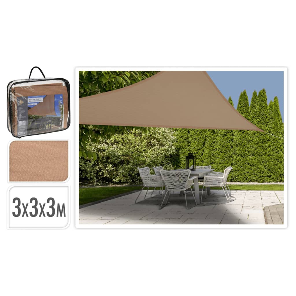 Prograrden Prograrden Shade Tuch dreieckiger 3x3x3m Sand -Colored