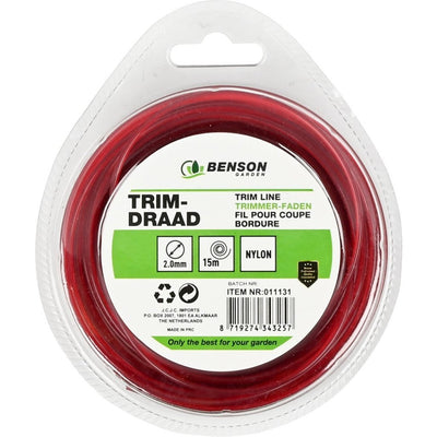 Benson Trimmdraht 2 mm 15 m rot