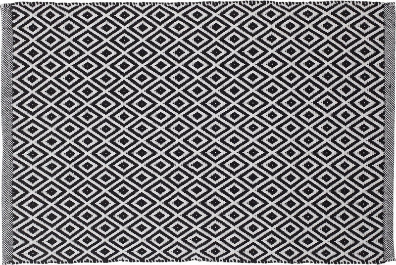 Sealskin Sealskin Trellis Badmat 60x9cm Baumwollschwarz