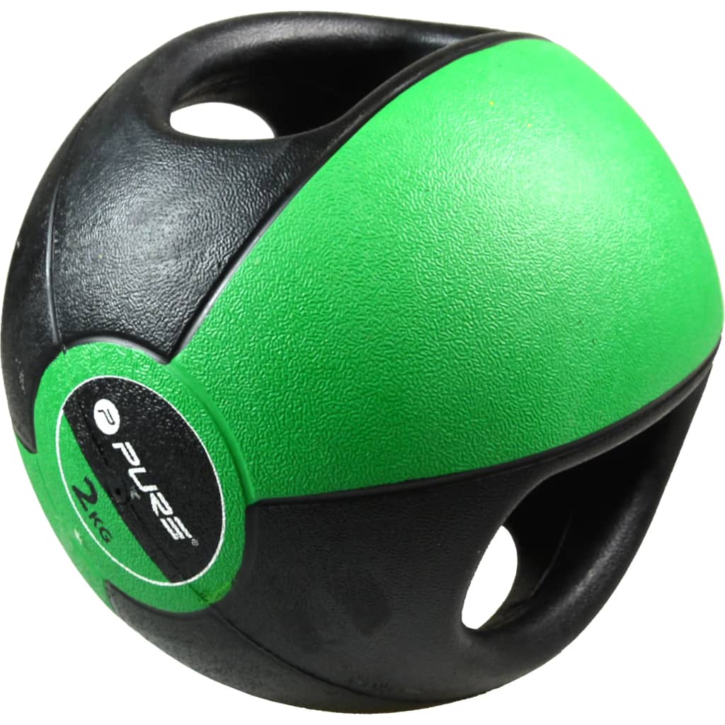 Pure2Improve Pure2Improve Medicine Ball mit Griffen 2 kg grün