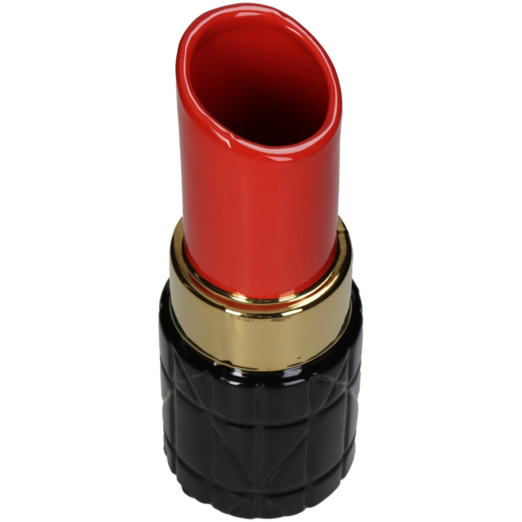 Andere Marken Lippenstift Vase 10x10x27 cm rot schwarz