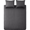 Zehn Cate Cotton Satin Lits-Jumeaux Duvet Cover Stripe 240x200 220 cm Anthrazit