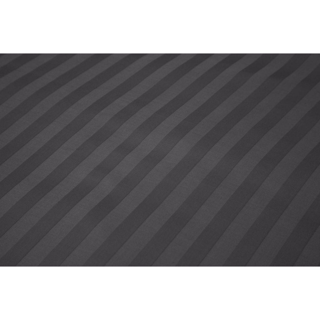Zehn Cate Cotton Satin Lits-Jumeaux Duvet Cover Stripe 240x200 220 cm Anthrazit