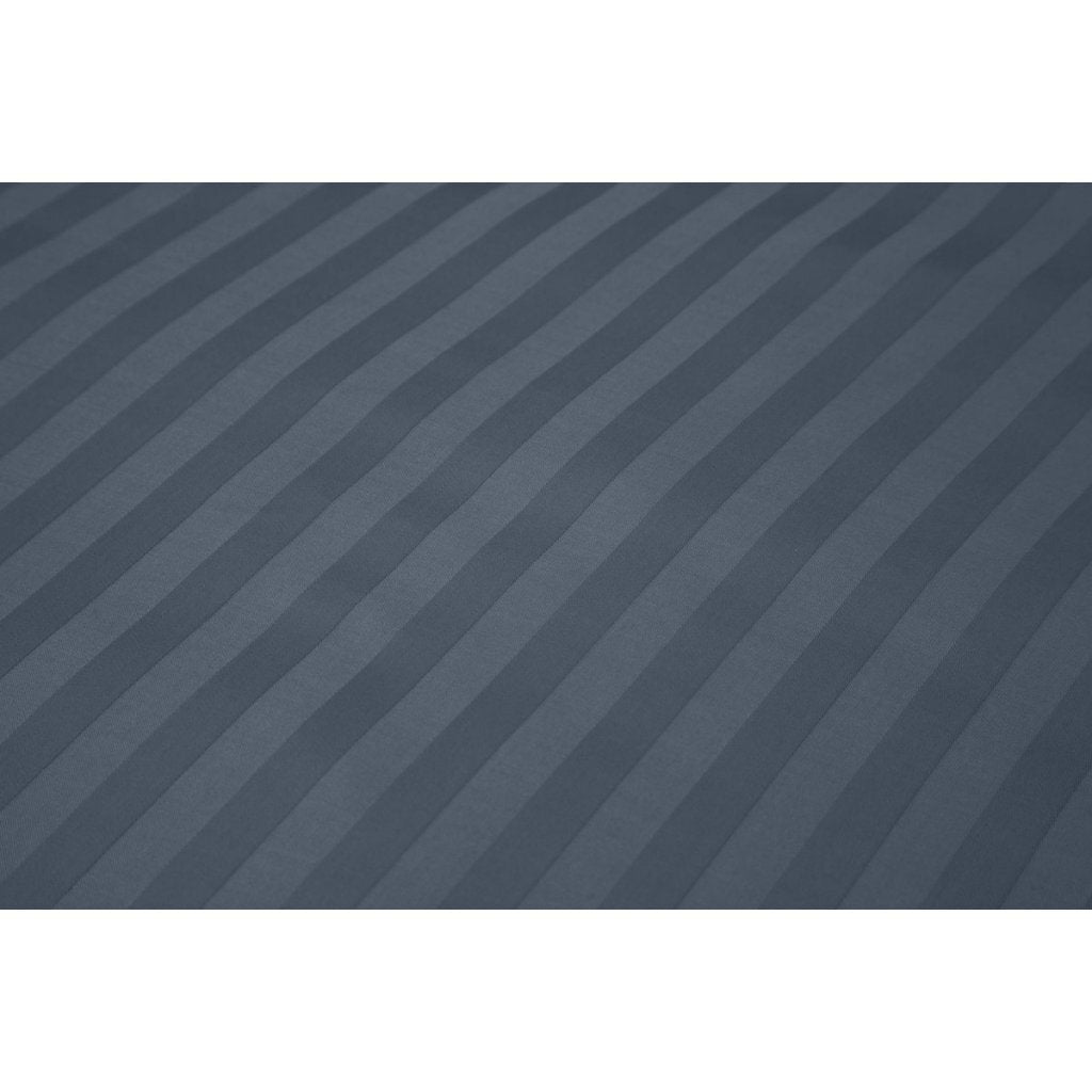 Zehn Cate Cotton Satin Single Duvet Cover Stripe 140x200 220 cm dunkelblau