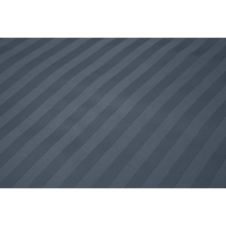 Zehn Cate Cotton Satin Single Duvet Cover Stripe 140x200 220 cm dunkelblau