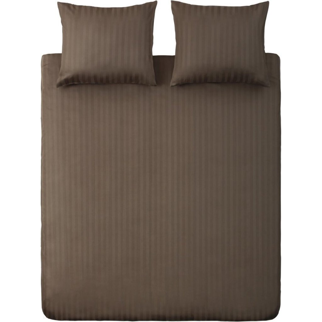 Zehn Cate Cotton Satin Single Duvet Cover Stripe 140x200 220 cm hellgrau