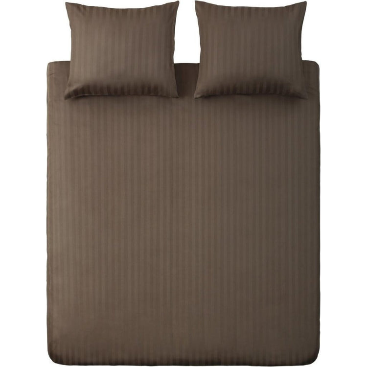 Zehn Cate Cotton Satin Single Duvet Cover Stripe 140x200 220 cm hellgrau