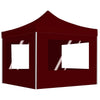 Vidaxl Partytent faltbar mit Wänden 3x3 m Aluminiumweinrot