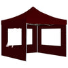 Vidaxl Partytent faltbar mit Wänden 3x3 m Aluminiumweinrot