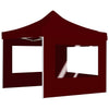 Vidaxl Partytent faltbar mit Wänden 3x3 m Aluminiumweinrot
