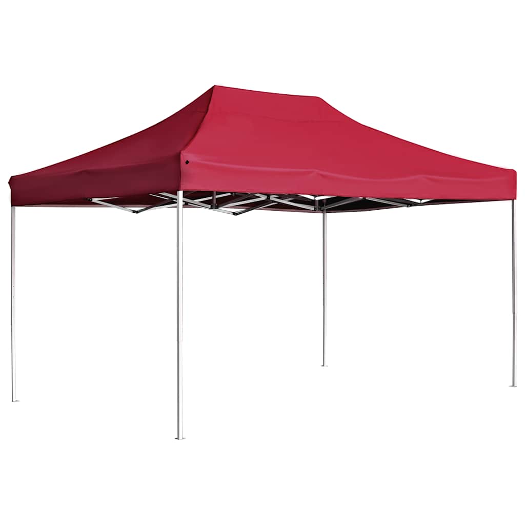 Vidaxl Partytent professionell faltbar 4,5 x 3 m Aluminiumweinrot
