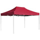 Vidaxl Partytent professionell faltbar 4,5 x 3 m Aluminiumweinrot