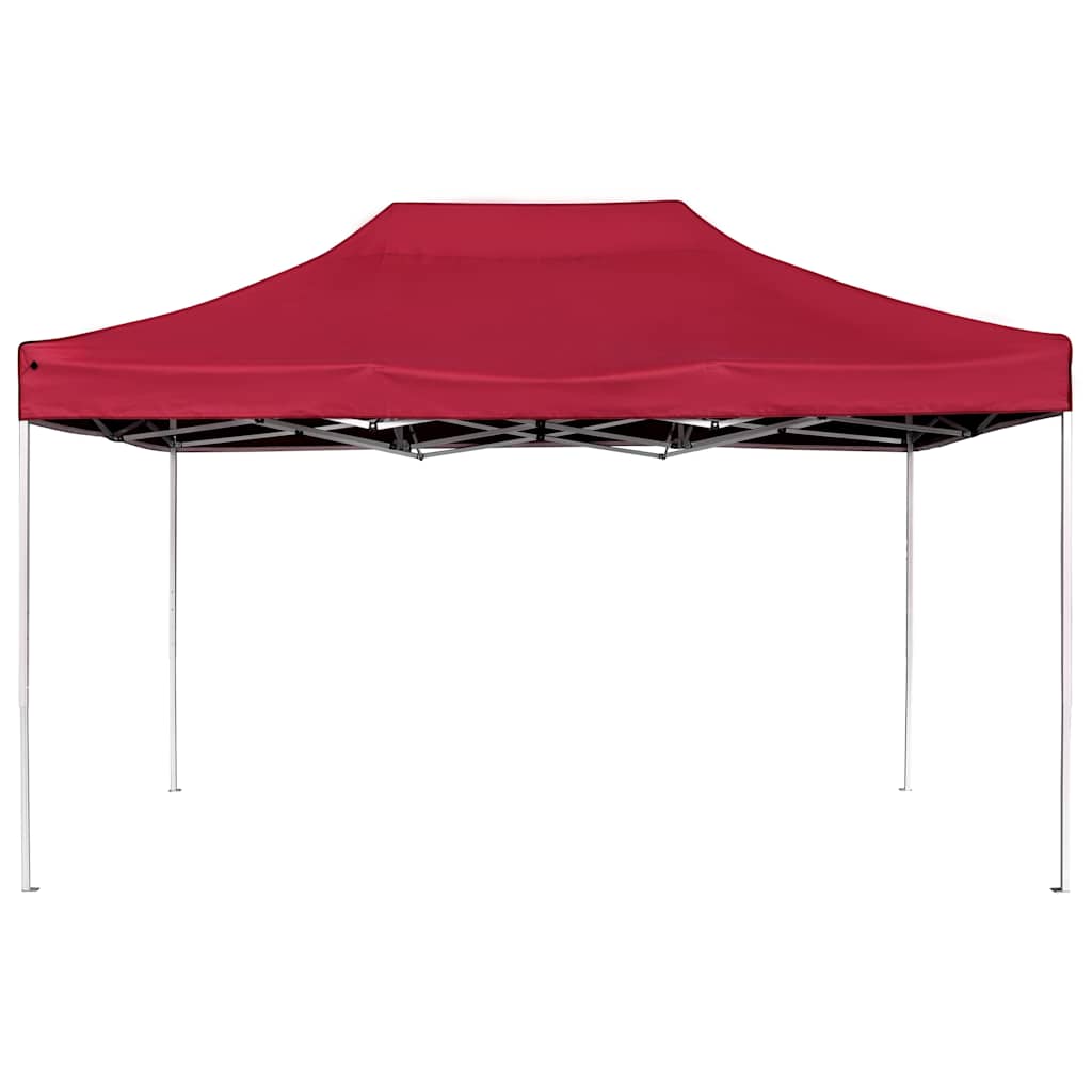 Vidaxl Partytent professionell faltbar 4,5 x 3 m Aluminiumweinrot