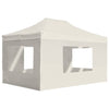 Vidaxl Partytent faltbar mit Wänden 4,5 x 3 m Aluminiumcreme