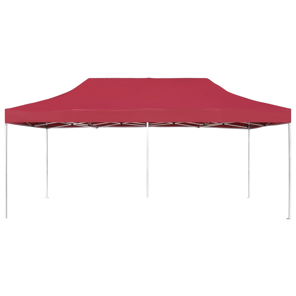 Vidaxl Partytent professionell faltbar 6x3 M Aluminium Weinrood