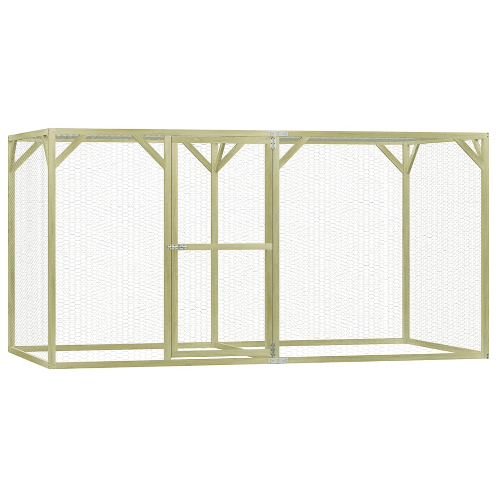 Vidaxl Chicken Coop 3x1.5x1,5 m Stahl