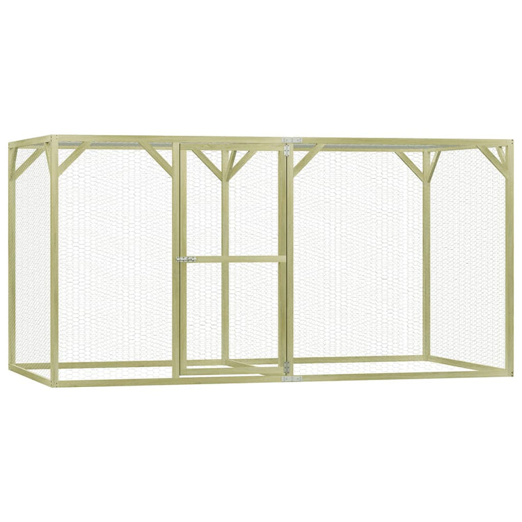 Vidaxl Chicken Coop 3x1.5x1,5 m Stahl