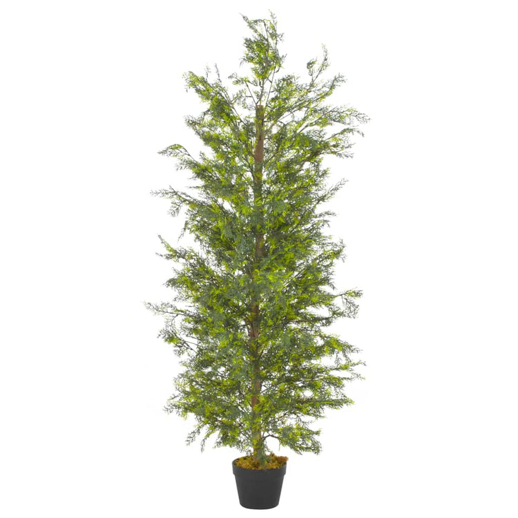 VIDAXL Künstliche Pflanze mit Topf -Cipres -Baum 150 cm Grün
