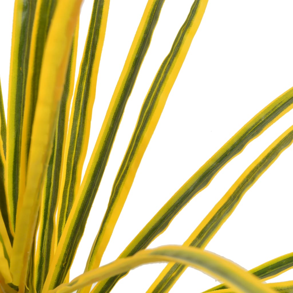Vidaxl Künstliche Pflanze mit Topf Dracaena 125 cm Gelb