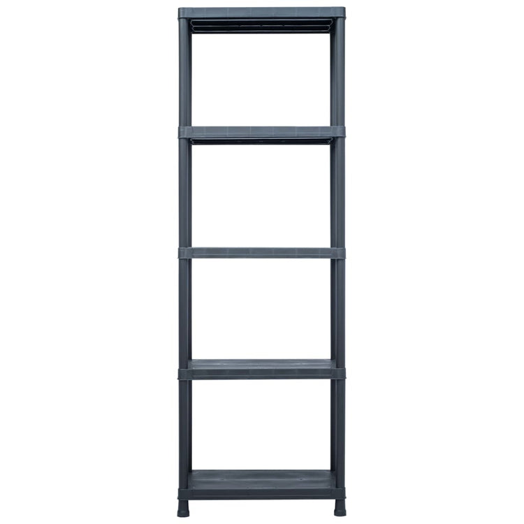VIDAXL -LAGE RAKE 125 kg 60x30x180 cm Kunststoff schwarz