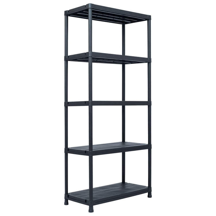 VIDAXL -LAGE RARK 500 kg 90x60x180 cm Kunststoff schwarz