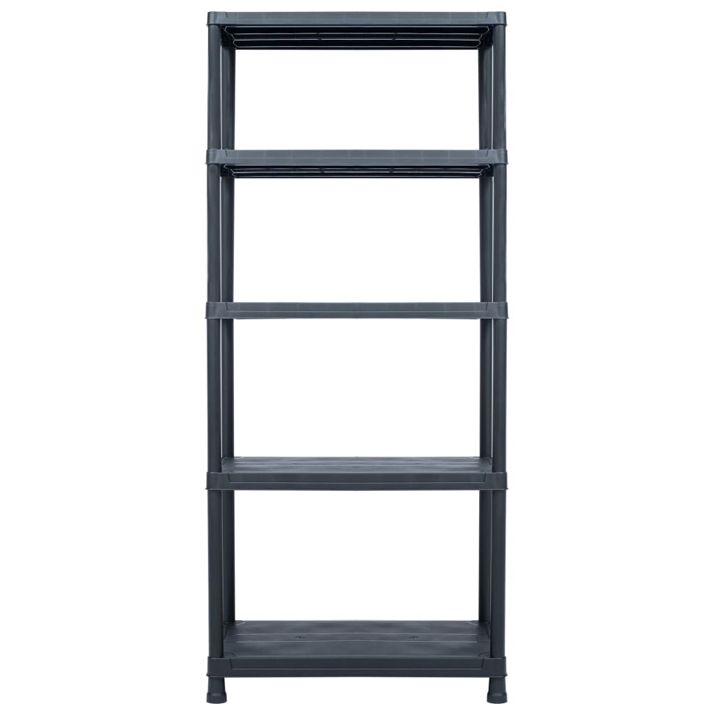 VIDAXL -LAGE RARK 500 kg 90x60x180 cm Kunststoff schwarz