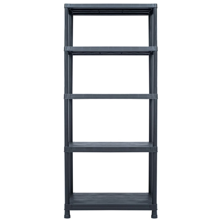 VIDAXL -LAGE RARK 500 kg 90x60x180 cm Kunststoff schwarz