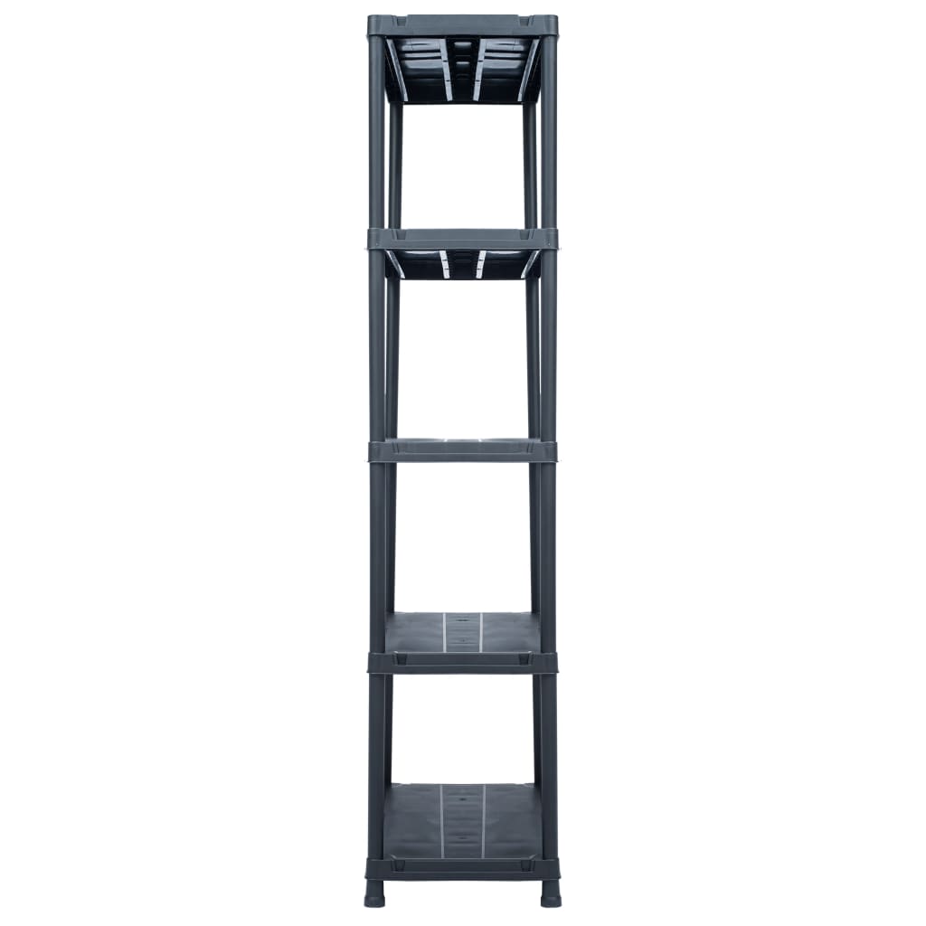 VIDAXL -LAGE RARK 500 kg 90x60x180 cm Kunststoff schwarz