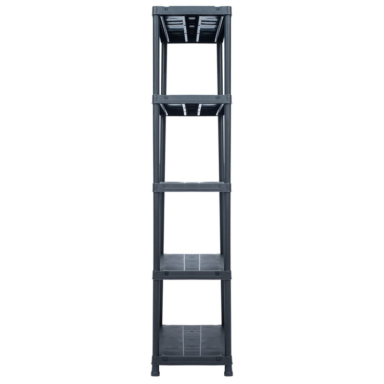 VIDAXL -LAGE RARK 500 kg 90x60x180 cm Kunststoff schwarz