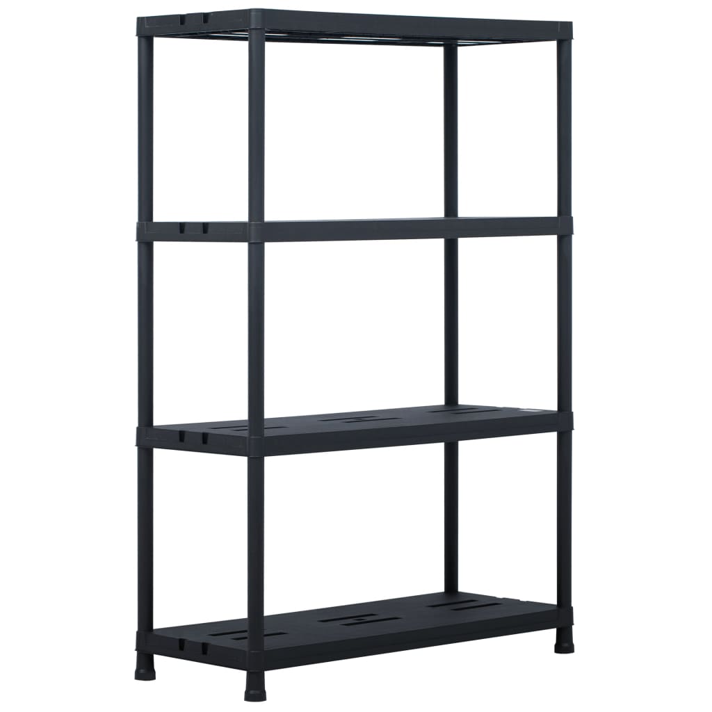 VIDAXL -LAGE RARK 220 kg 90x40x138 cm Kunststoff schwarz