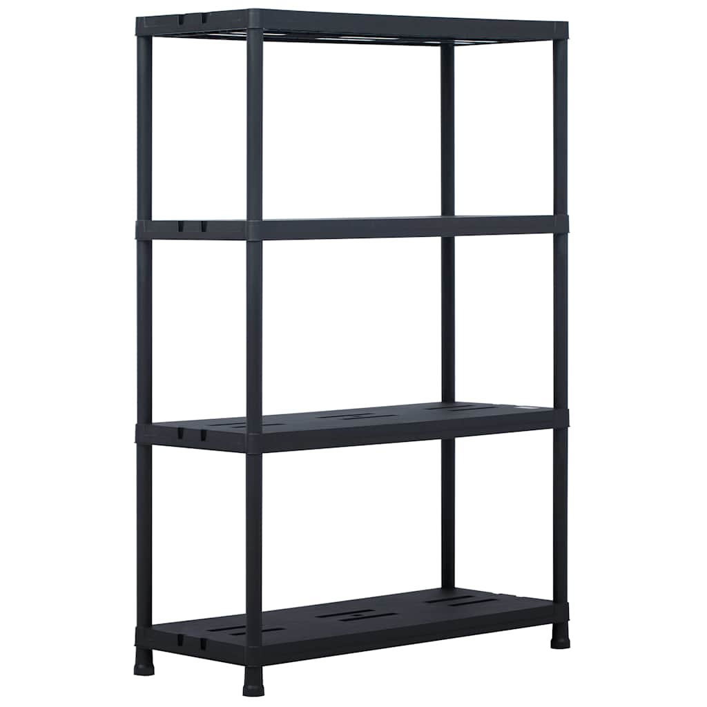 VIDAXL -LAGE RARK 220 kg 90x40x138 cm Kunststoff schwarz