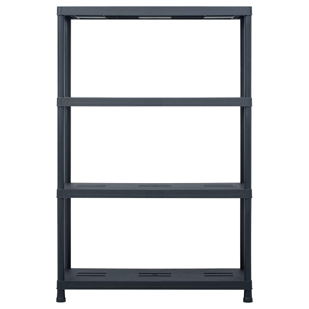VIDAXL -LAGE RARK 220 kg 90x40x138 cm Kunststoff schwarz