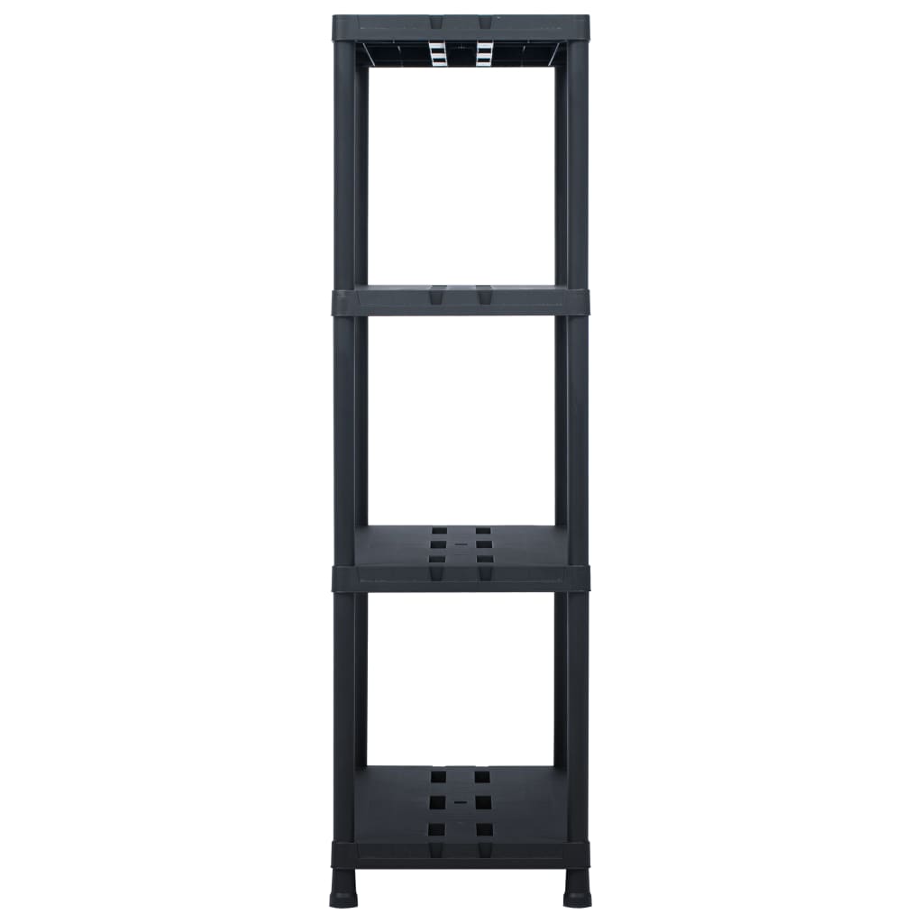 VIDAXL -LAGE RARK 220 kg 90x40x138 cm Kunststoff schwarz