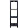 VIDAXL -LAGE RARK 220 kg 90x40x138 cm Kunststoff schwarz