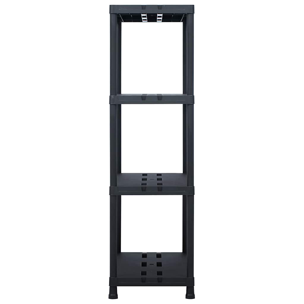 VIDAXL -LAGE RARK 220 kg 90x40x138 cm Kunststoff schwarz