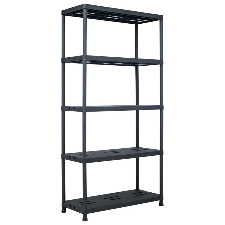 VIDAXL -LAGE RARK 260 kg 90x40x180 cm Kunststoff schwarz