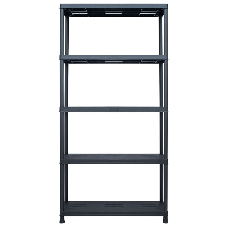 VIDAXL -LAGE RARK 260 kg 90x40x180 cm Kunststoff schwarz