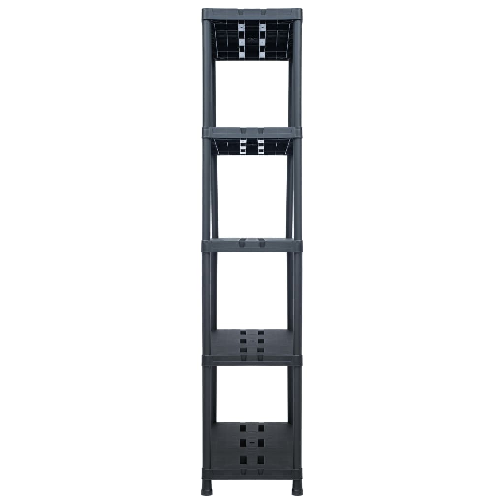 VIDAXL -LAGE RARK 260 kg 90x40x180 cm Kunststoff schwarz