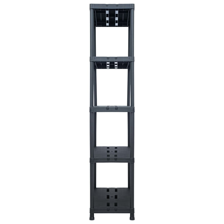 VIDAXL -LAGE RARK 260 kg 90x40x180 cm Kunststoff schwarz