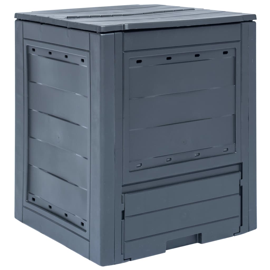 Vidaxl -Kompostbehälter 260 L 60x60x73cm Grau
